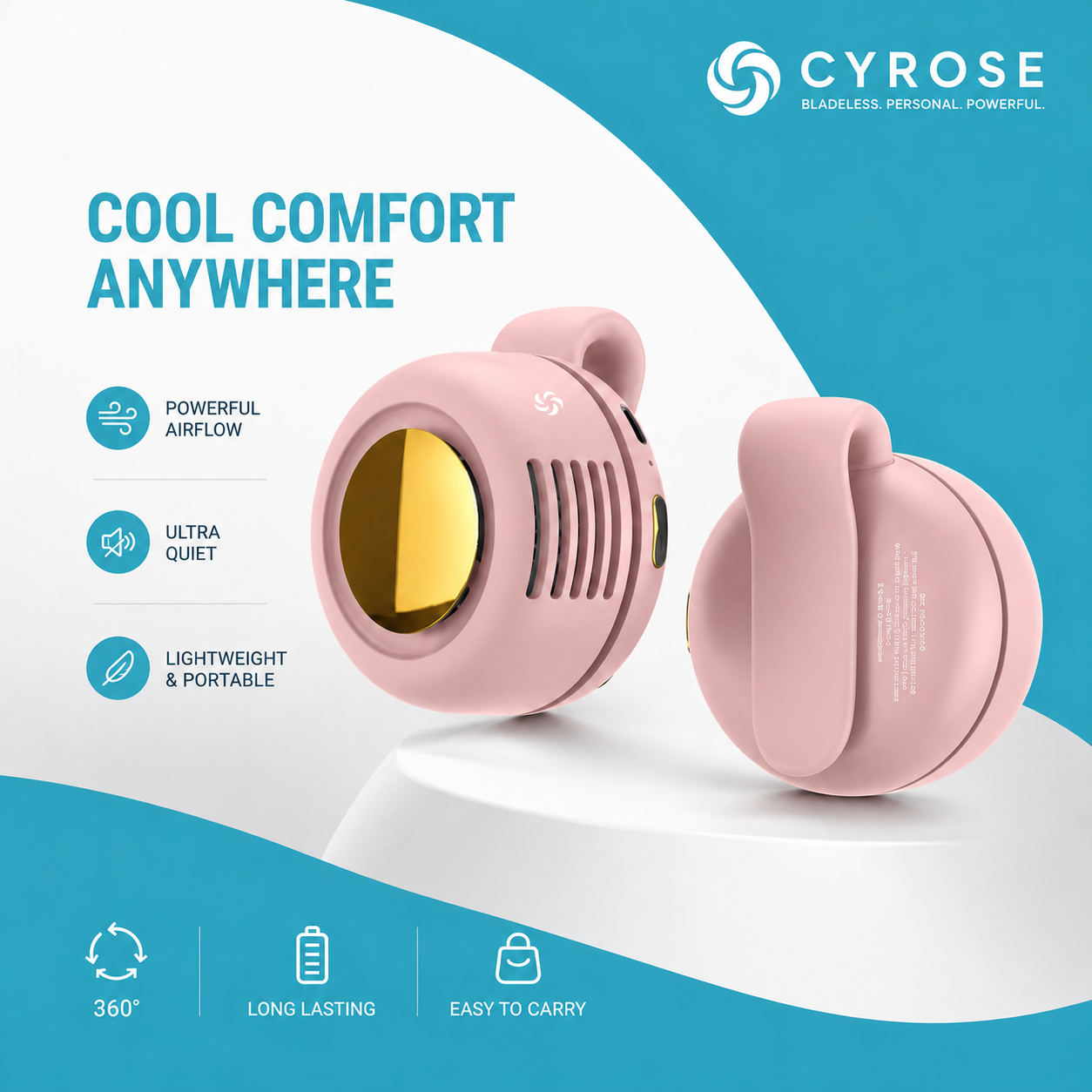 CYROSE™ Wearable Bladeless Fan
