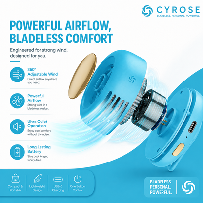 CYROSE™ Wearable Bladeless Fan